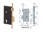 SERRATURA DA INFILARE A CILINDRO 2 MAND. BORDO QUADRO 5C110- - mm.70 (5C110700) - 1 pezzi CISA