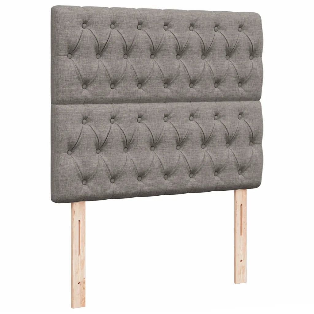 Struttura Letto Pouf con Materasso Tortora 120x200cm in Tessuto 3313234