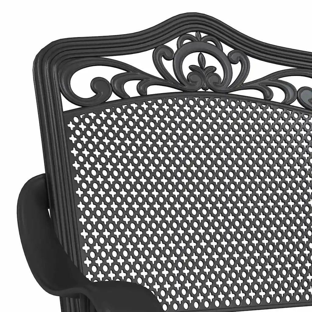 Sedia da Giardino 2 pz | Sedie da Esterno Nero 55 x 55 x 92,5cm Alluminio