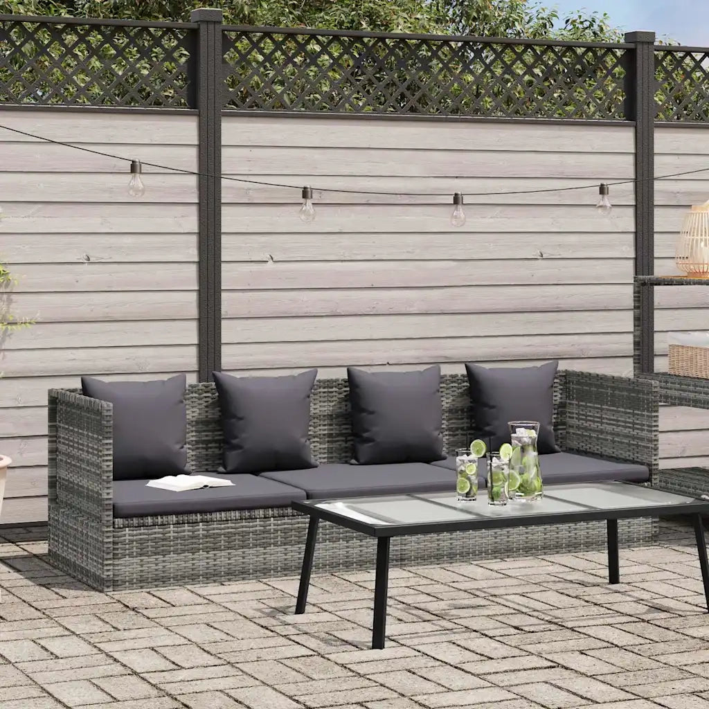 Lettino Prendisole | Sdraio da giardino | Lettino da sole da Giardino Grigio 200x60 cm in Polyrattan