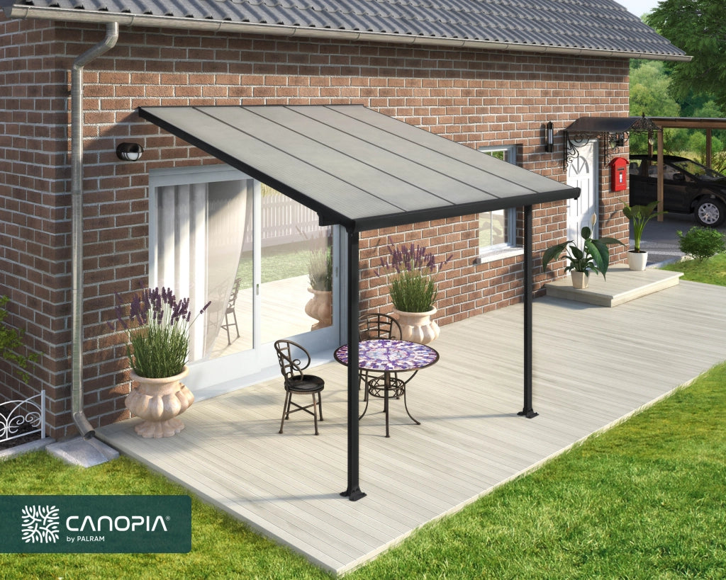 Pergola Addossata in Alluminio Feria 3X3 m  Grigio