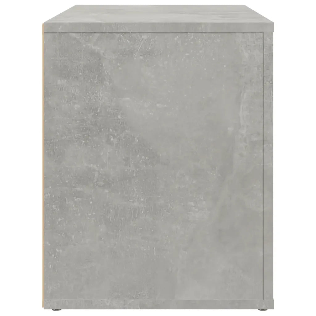 Comodino | Armadio da Notte | Mobiletto da notte Grigio Cemento 60x36x45 cm in Legno Multistrato