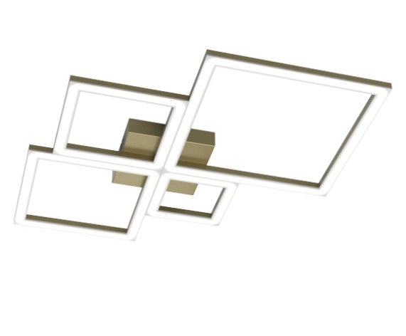 FOUR SQUARES APPLIQUE-PLAFONIERA 55 CM. ORO BRUNITO VERNICIATO 1162-55-OB