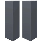 Fioriera rialzata fioriere fioriere giardino terrazze set di 2 triangolari 30 x 26 x 75 cm antracite acciaio 02_0039092