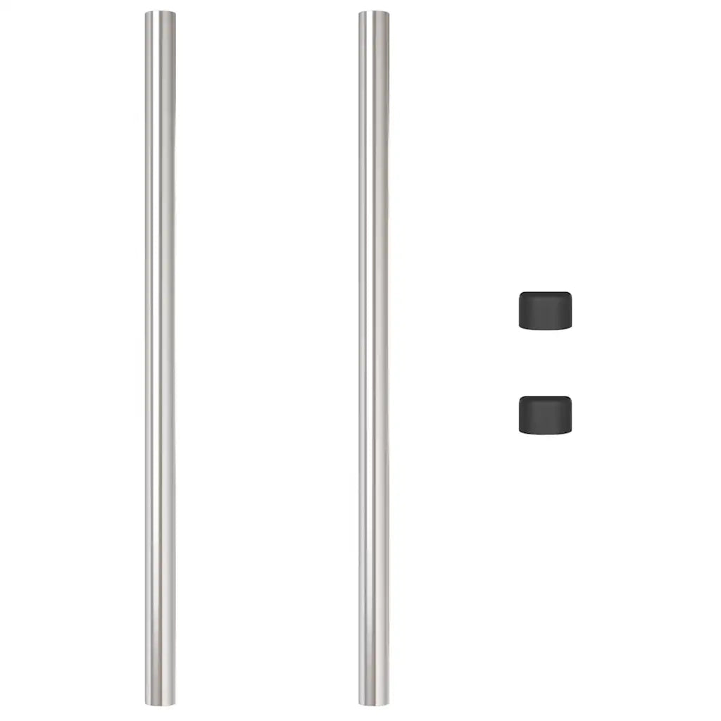 vidaXL Pali per Recinzione 2 pcs Argento 120 cm