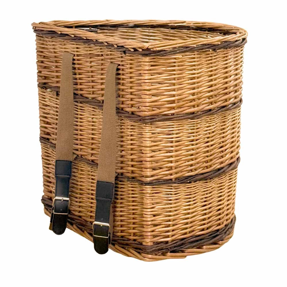 Cesto raccoglitore in vimini Gerla Big con tracolle 52 x 38 x h 48 cm