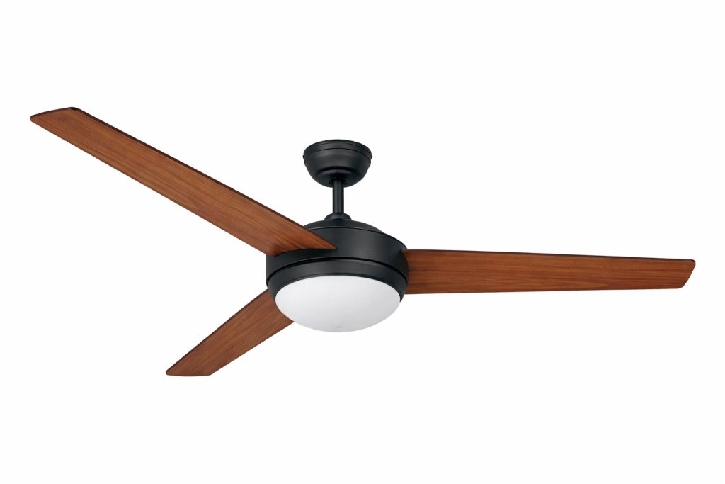 Vam Ventilatore da soffitto Grafite - ciliegio 132 cm con luce 2xE27 & Telecomando con Sensore Temperatura