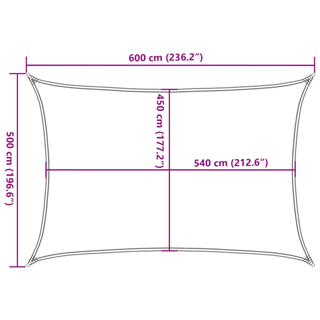 Vela Parasole 160 g/m² Verde Chiaro 5x6 m in HDPE 311301