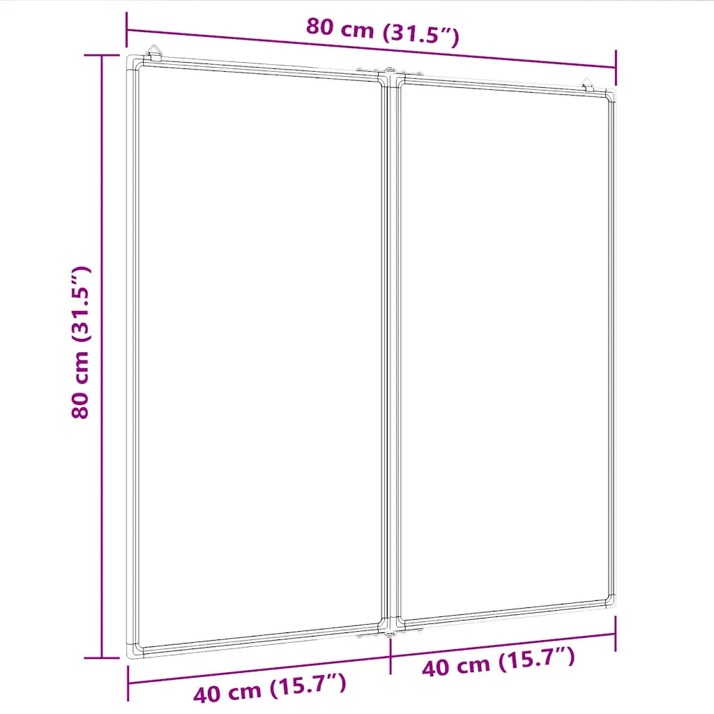 Lavagna Magnetica Pieghevole 80x80x1,7 cm in Alluminio CFW9584087