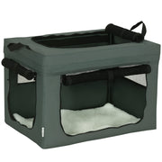 Contenitore per Animali Domestici ¨C zephmum ¨C 60x42x42 cm Grigio Nero