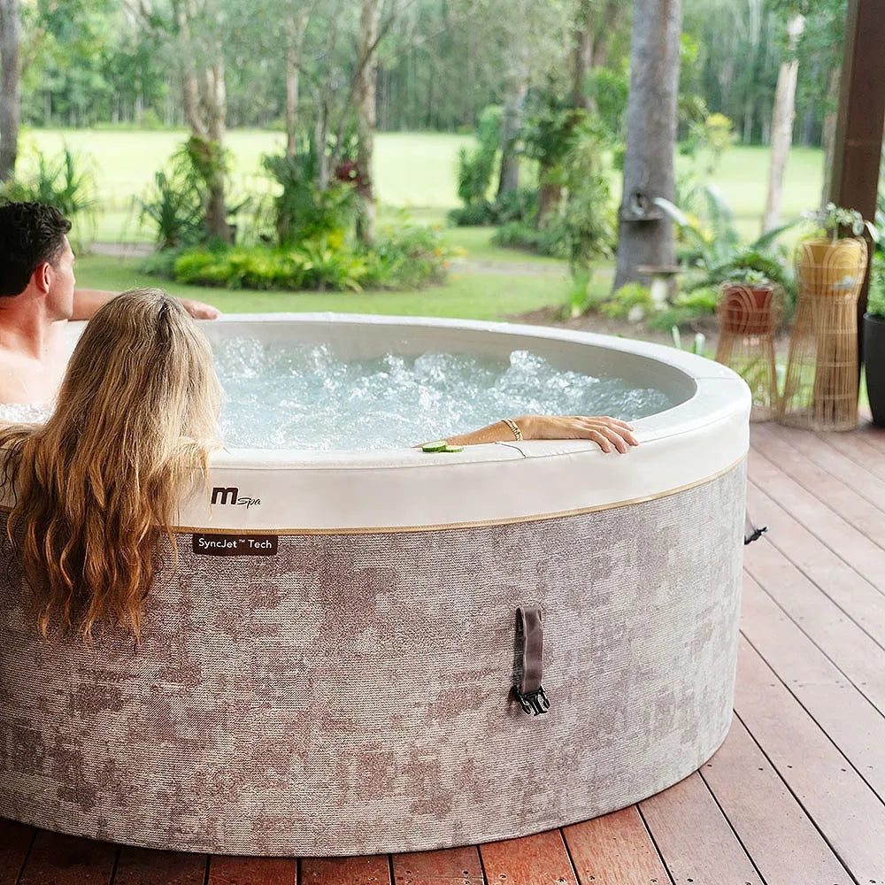 Tempo Style -  Piscina Idromassaggio Circolare semirigida Mspa Cocoon-Eco F-CO066W (6 Posti) |1.80 Ø x 0.65 H |850 litri | 130 getti d'aria massaggianti a 3 velocità