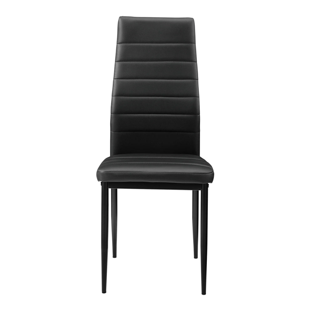 Set di 2 sedie da pranzo set di sedute impilabili 96 cm nero 03_0005744