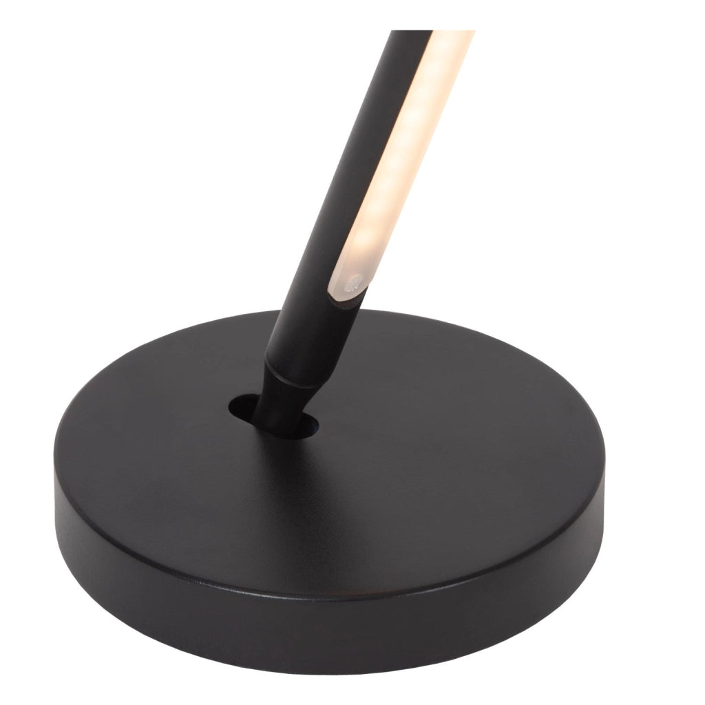 Lampada da scrivania LED integrata nera FINAN Lucide