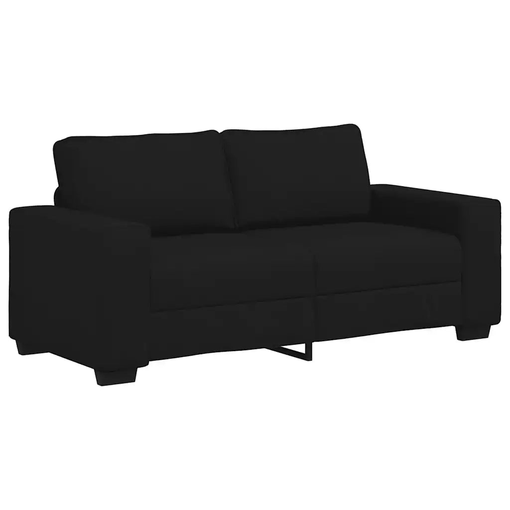 Divano | Divano da soggiorno | Sofa a 2 Posti Nero 180x77x82 cm in Tessuto