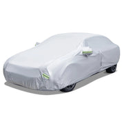 Copertura auto antipioggia con serratura strisce riflettenti borsa, Telo auto da esterno per UV pioggia neve 479x173cm
