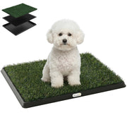 Casetta Sanitaria per Cani con Erba Sintetica ¨C zephmum ¨C 63x50.5 cm Verde