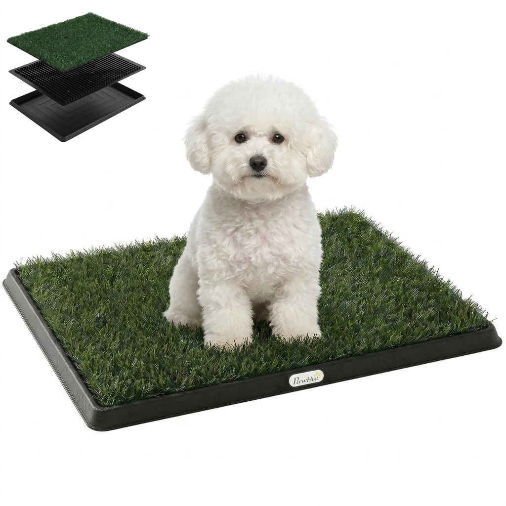 Casetta Sanitaria per Cani con Erba Sintetica ¨C zephmum ¨C 63x50.5 cm Verde