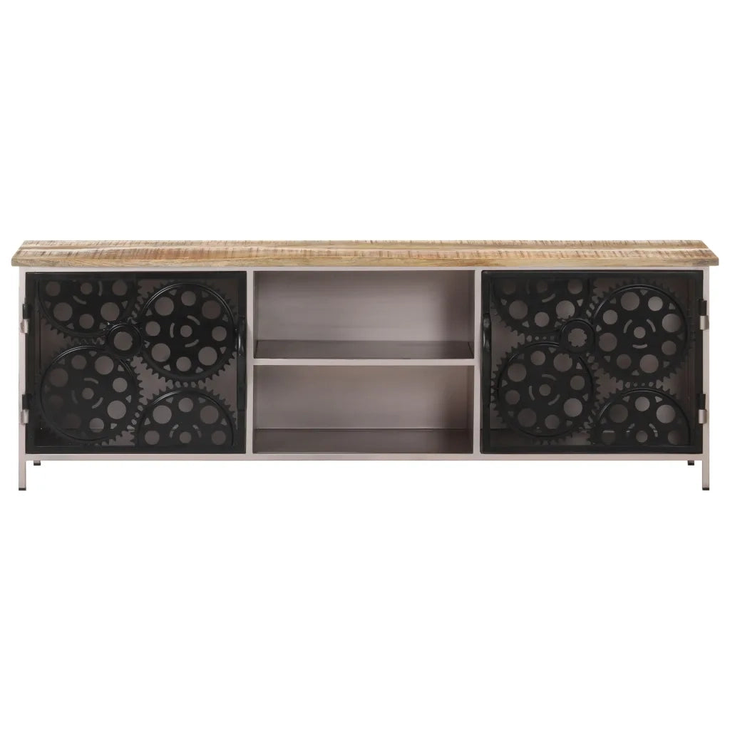 Mobile Porta TV-Mobile per TV-Credenza TV 120x30x40 cm in Legno di Mango Grezzo 261295