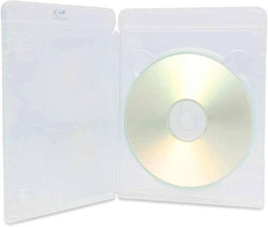 Supporto Blu-ray trasparente ecosostenibile - 5 pezzi - Formato sottile - Resistente allo shock - Per 1 disco - Materiale duraturo