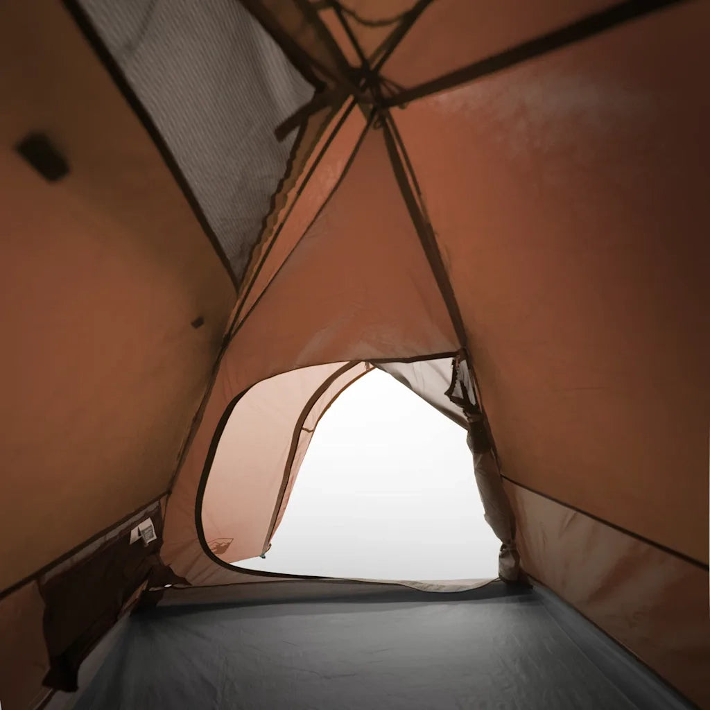 Tenda da Campeggio a Cupola 3 Persone Arancione Impermeabile 94333