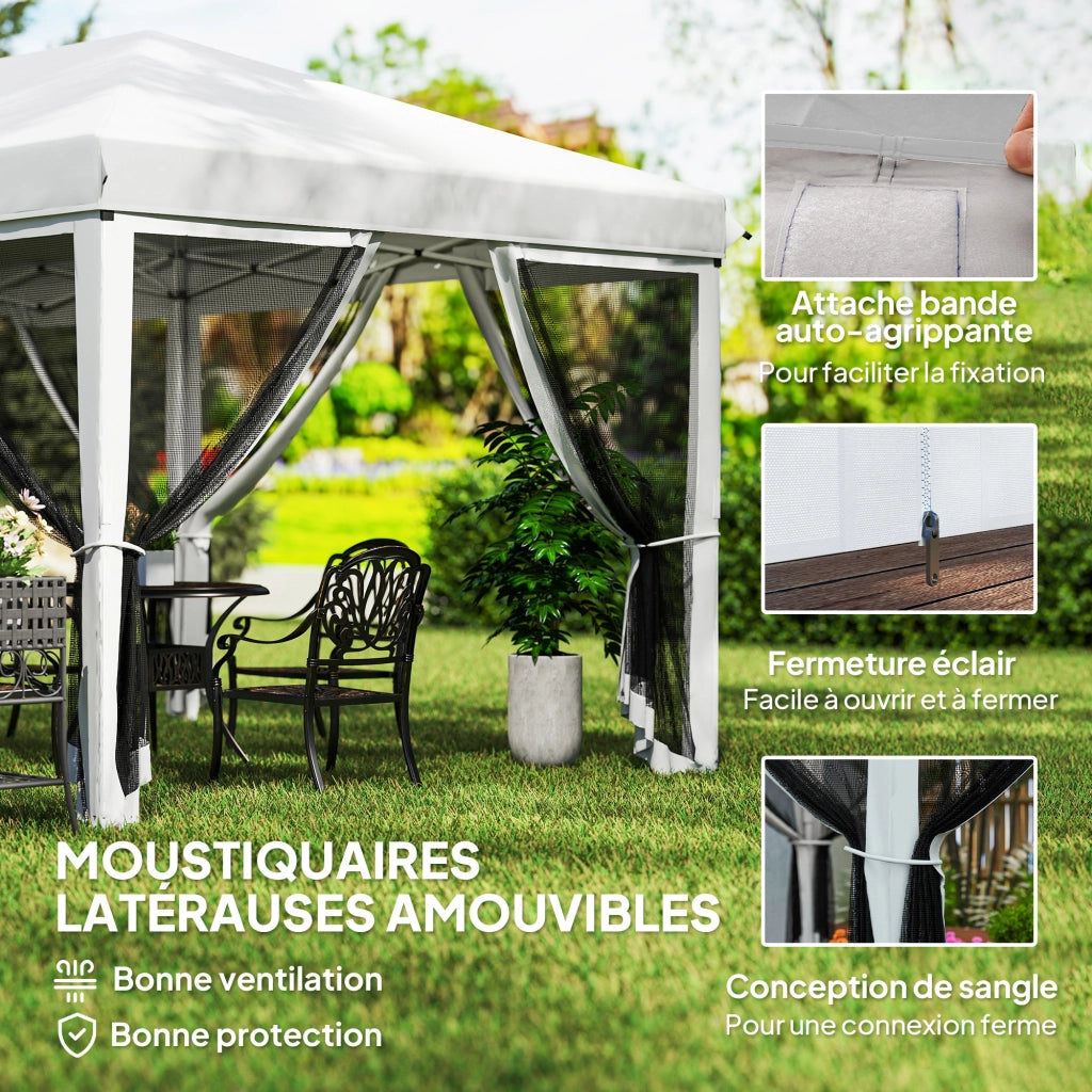 Tonnelle Barnum Pliant Pop-up ¨C zephmum ¨C Grigio Nero 6x3m con Zanzariere e Sacchetto