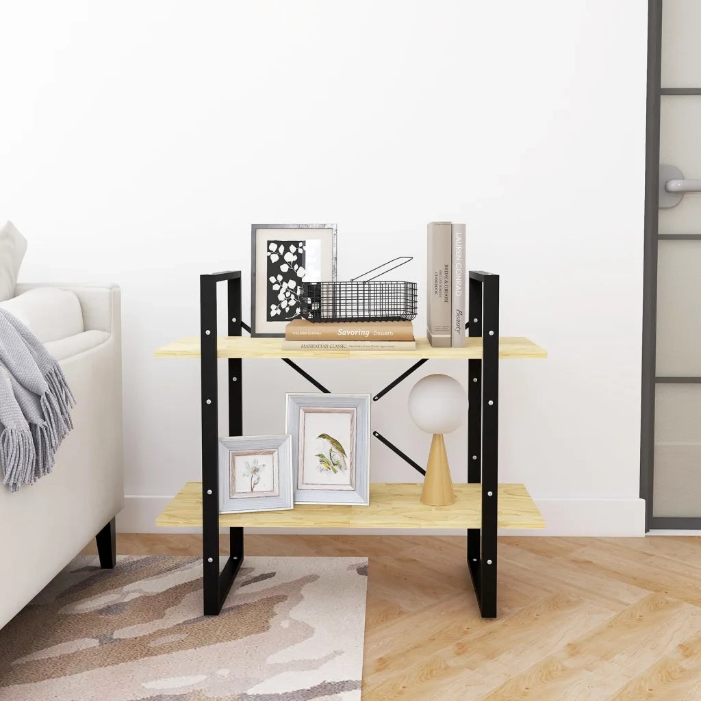 Libreria a 2 Ripiani 80x30x70 cm in Legno Massello di Pino 806452
