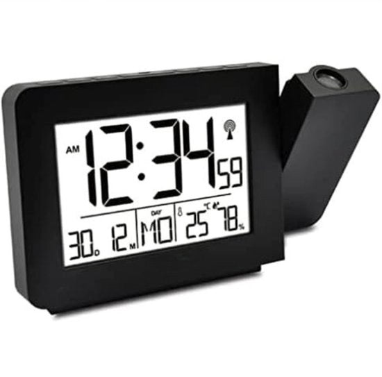Radio da Soggiorno con Proiezione - Alarme Digitale - Orologio Digitale - Nero