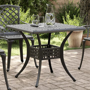 Tavolo da Giardino Nero 80x80x75 cm in Alluminio Pressofuso 4002812
