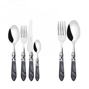 ALADDIN Ghiera Cromata, Posate Set 50 pz, Scatola Legno Wengè,