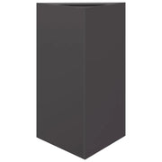 Fioriera | Cassetta per fiori | Vaso da Giardino Nera Triangolare 50x43x75 cm in Acciaio