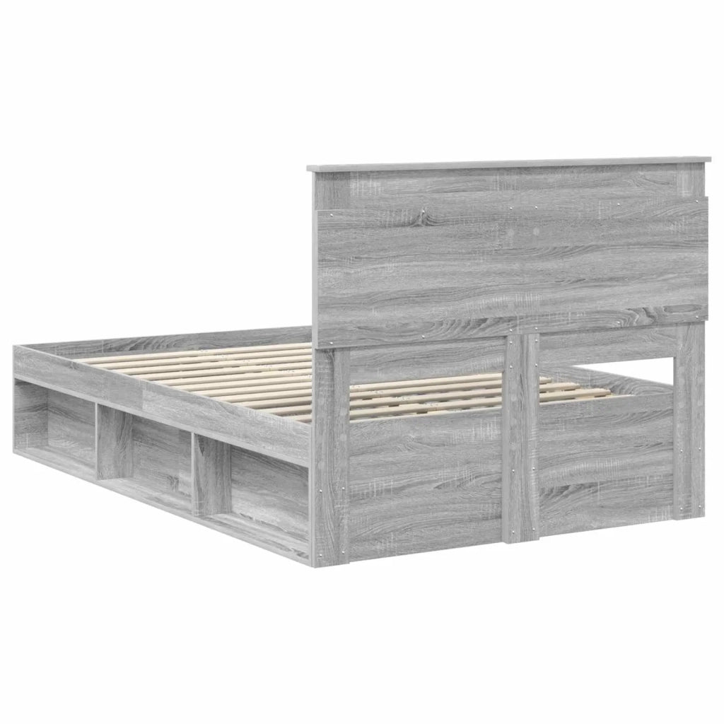 Struttura del letto Grigio Sonoma 135 x 190 cm Pino massello 3410101