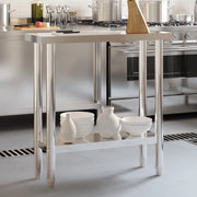 Tavolo da Lavoro da Cucina-Piano di Lavoro Cucina 82,5x30x85cm in Acciaio Inossidabile