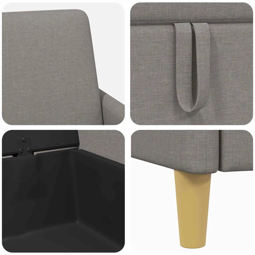Set di Divani con Storage 2 pcs Tortora Poliestere 3429154
