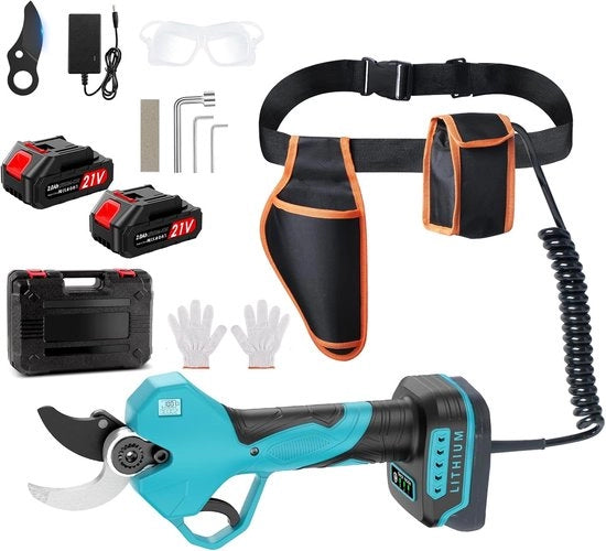 Snoeischaar Elettrica Senza Fili con Tecnologia a Ioni di Litio - Ideale per la Manutenzione del Giardino