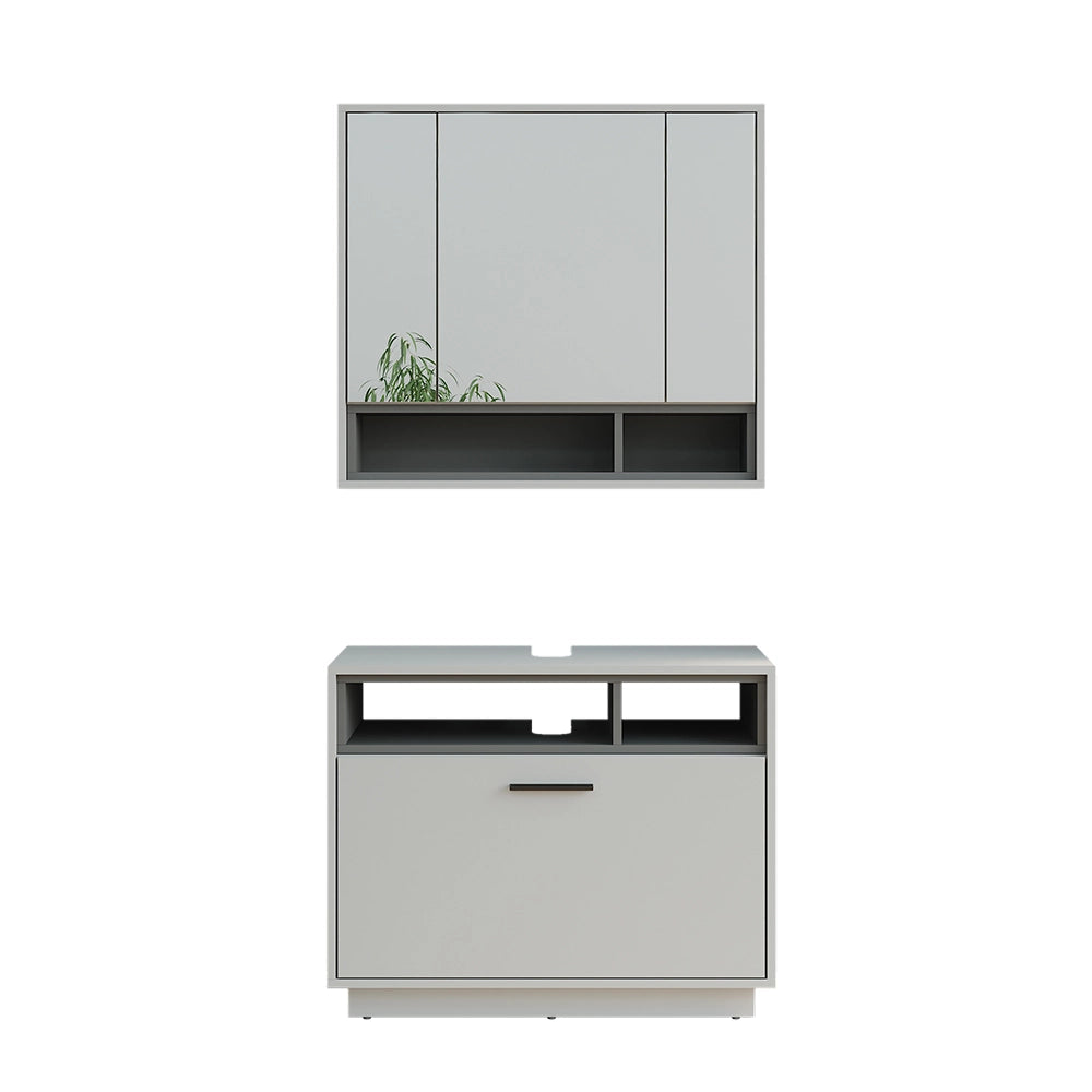 Vicco Set di mobili da bagno Grigio/antracite 2 parti