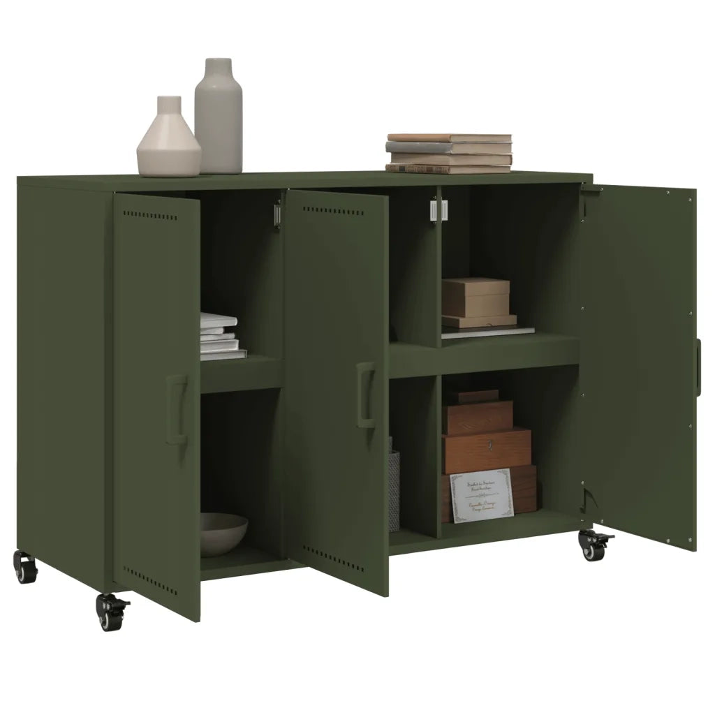 Credenza Verde Oliva 100,5x39x72 cm in Acciaio 846684