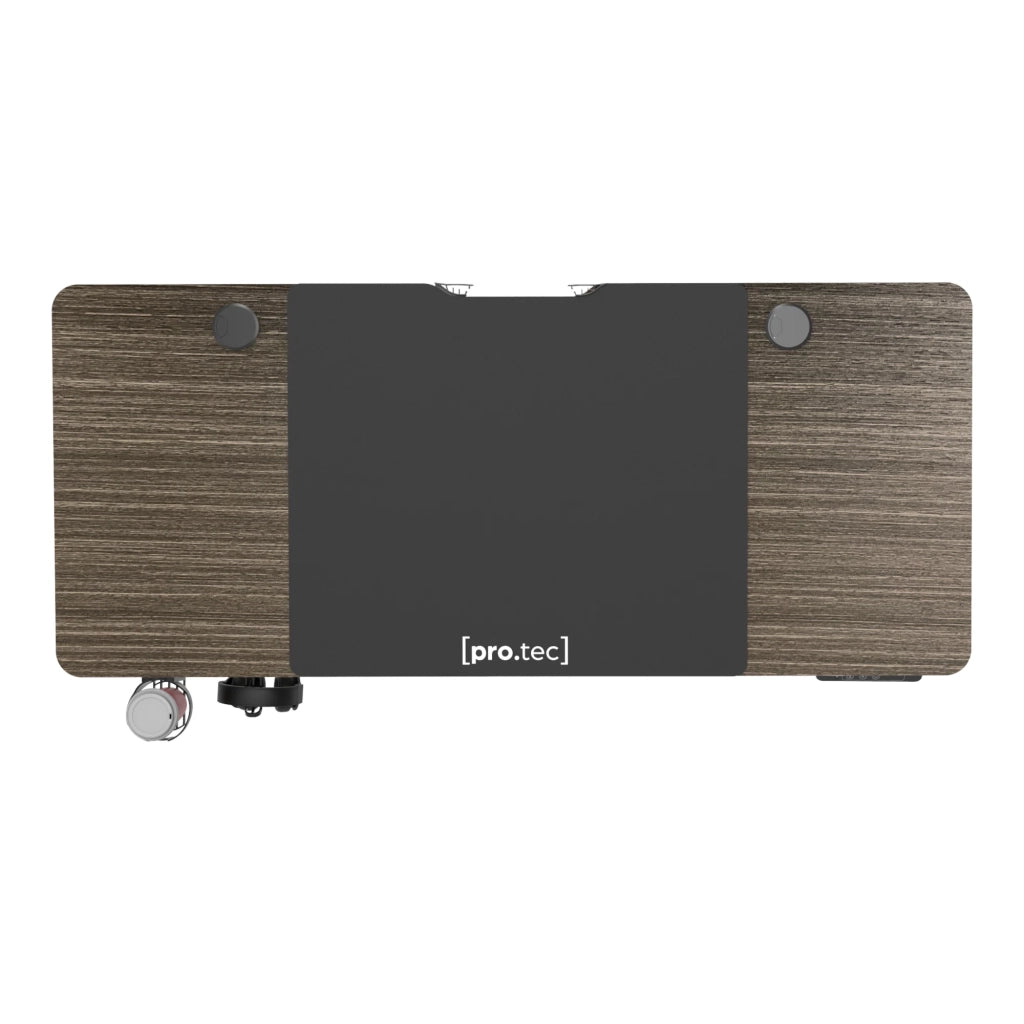 Scrivania/postazione di lavoro regolabile elettricamente in altezza 140 x 60 x 72-117 cm effetto legno scuro 03_0006652
