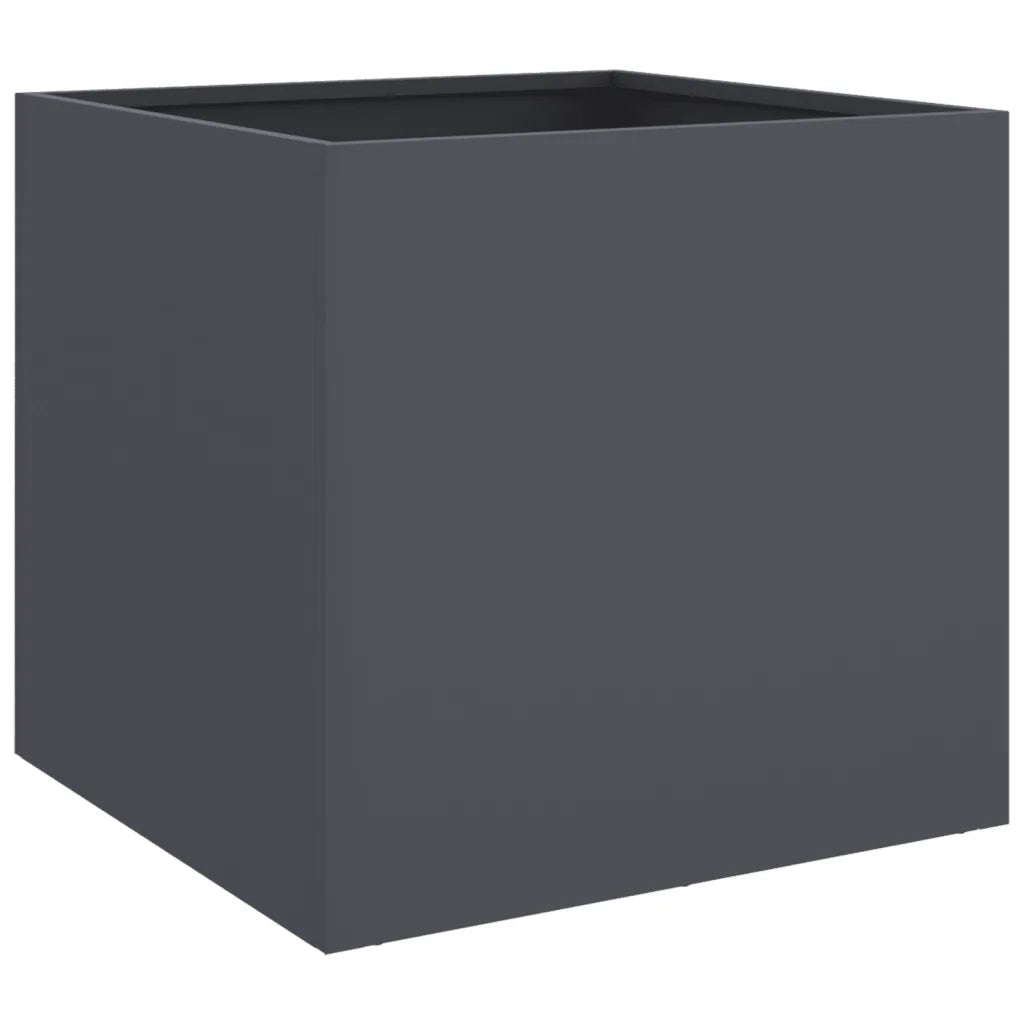 Fioriere 2 pz Antracite 42x40x39 cm in Acciaio 841552