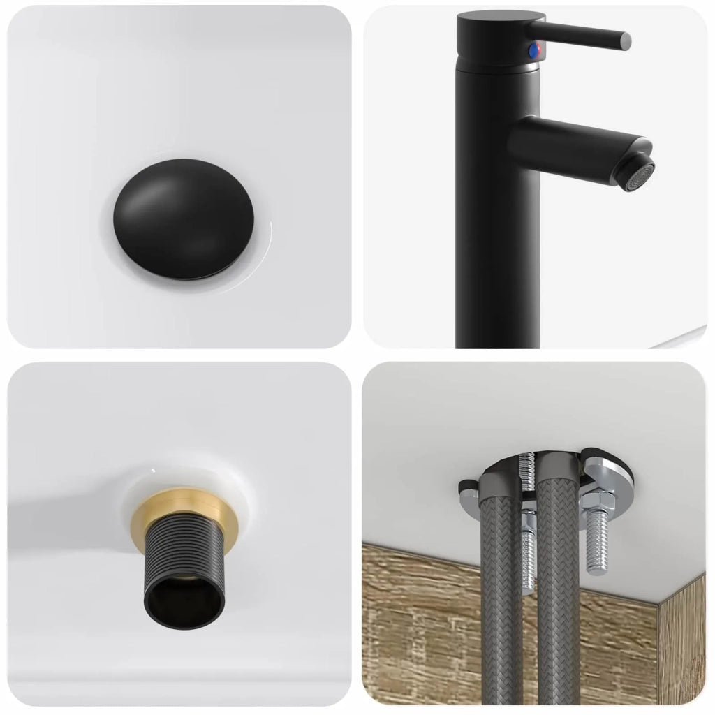 Mobile lavabo da parete Rovere Sonoma 49 x 41 x 63 cm 890564