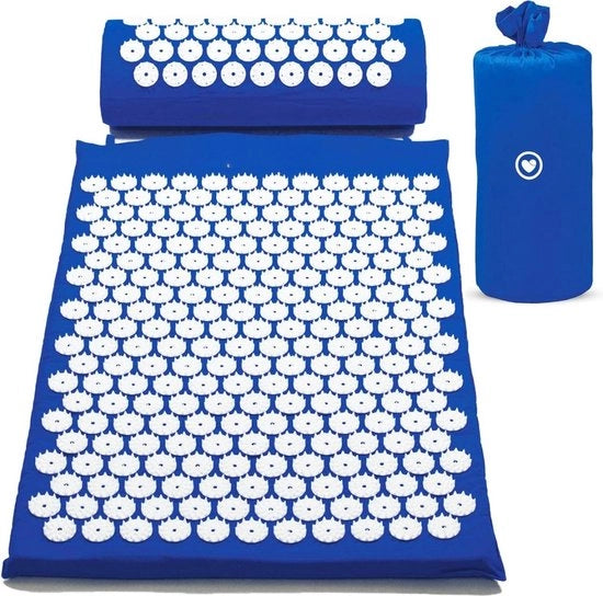 Mat matressa di massaggio per spalle con punti di pressione e cuscino di acupressione per migliorare la circolazione sanguigna e ridurre la tensione muscolare.