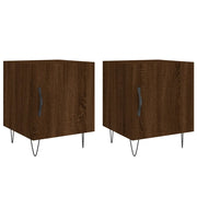 Set di 2 Comodini | Armadio da Notte | Mobiletto da notte Rovere Marrone 40x40x50 cm in Legno Multistrato