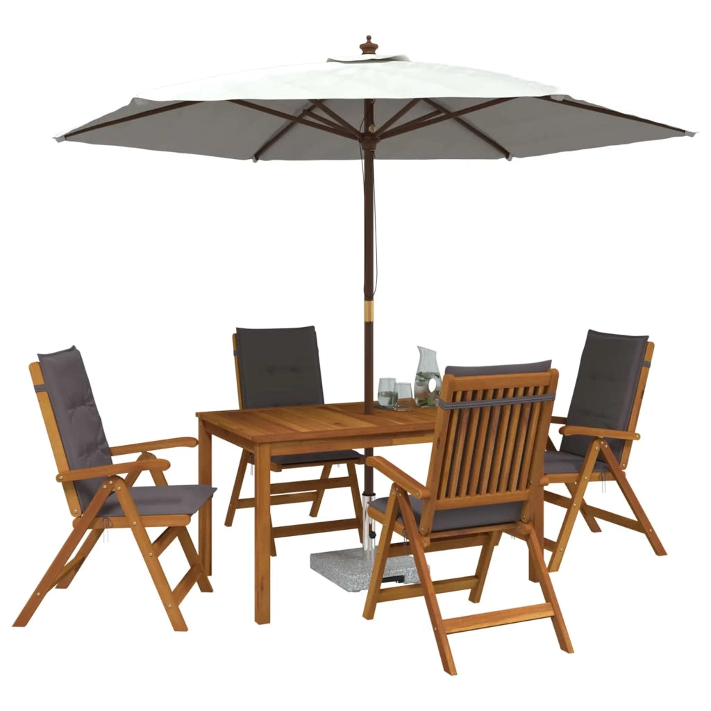 Set da pranzo da esterno con ombrellone 6 pz Antracite 3438548