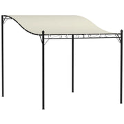Pergola da giardino ¨C zephmum ¨C 248x298x200/250 cm, bianco crema