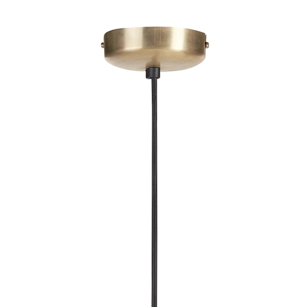 Lampadario con paralume a forma di gabbia in ferro e ottone stile moderno contemporaneo