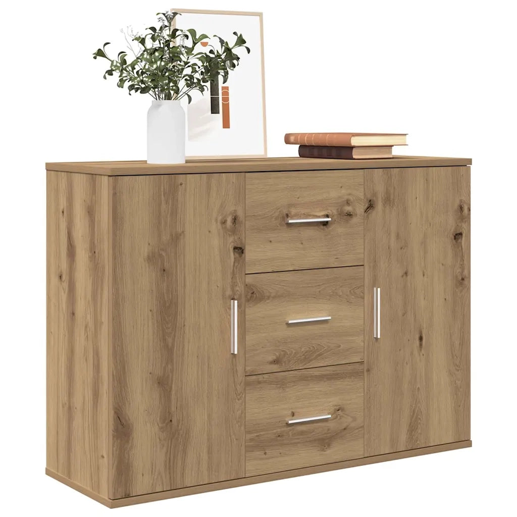 Credenza Rovere Artigianale 90x29,5x65 cm in Legno Multistrato 855979