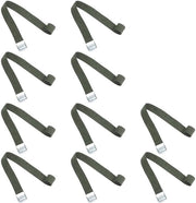 Pacco di 10 cinturini di sicurezza corti con chiusura a molla - cinturini di sicurezza per bicicletta, cinturino di sicurezza per bicicletta, cinturino di sicurezza per bicicletta verde, 2,5 x 40 cm