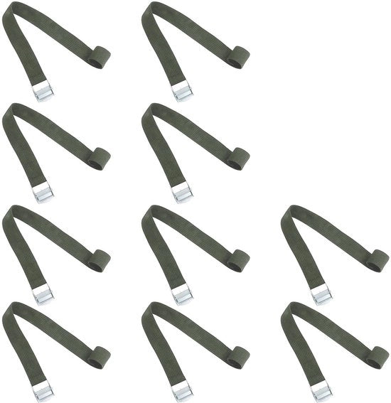 Pacco di 10 cinturini di sicurezza corti con chiusura a molla - cinturini di sicurezza per bicicletta, cinturino di sicurezza per bicicletta, cinturino di sicurezza per bicicletta verde, 2,5 x 40 cm