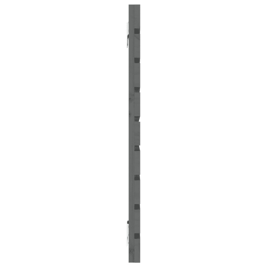 Testiera da Parete Grigia 146x3x63 cm in Legno Massello di Pino 824735