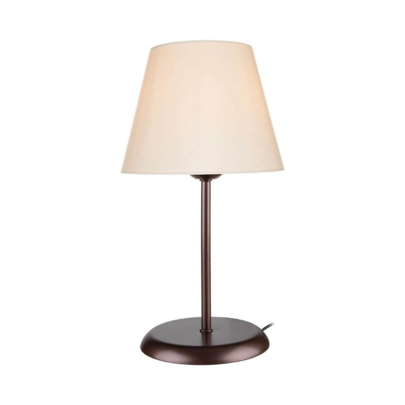 Lampada da tavolo Elva ASZ1050 in metallo e paralume tessuto
