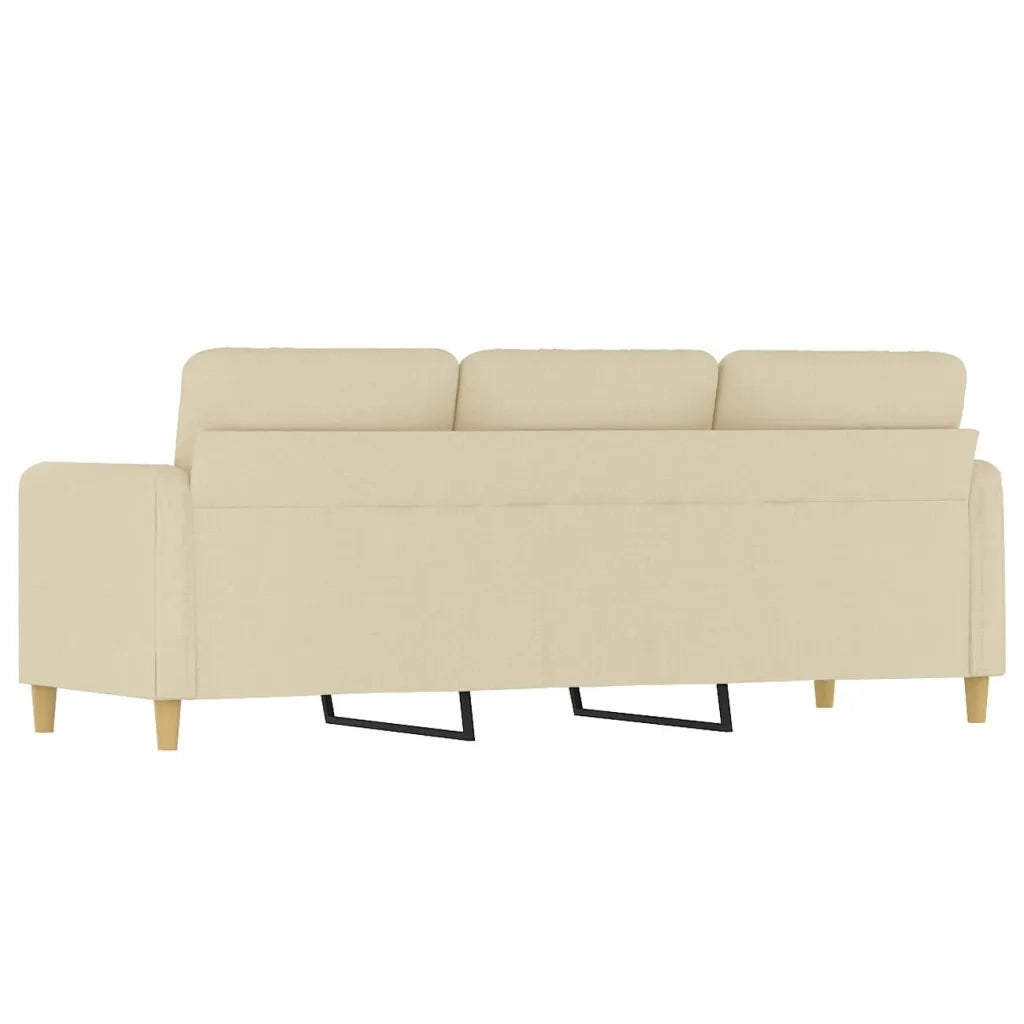 Divano a 3 Posti-Sofa 3 Posti Crema 180 cm in Tessuto 851472